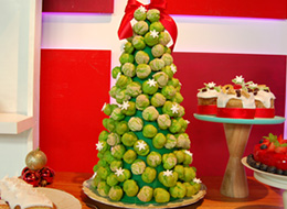 Árbol Navideño de Profiteroles